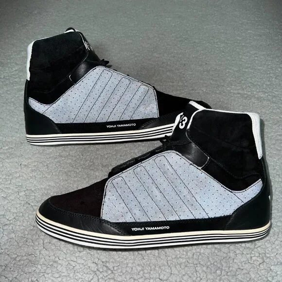 Y-3 Honja High Mens 8.5 Shoes Black White Reflective 3M Adidas Y3 2011 Yohji 3